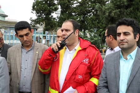 مانور سازمان آتش نشانی شهرداری لاهیجان برگزار شد